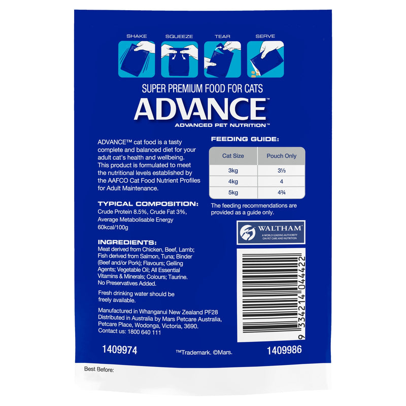 Advance Ocean Fish in Jelly Adult Cat Wet Food 85g (+_+)