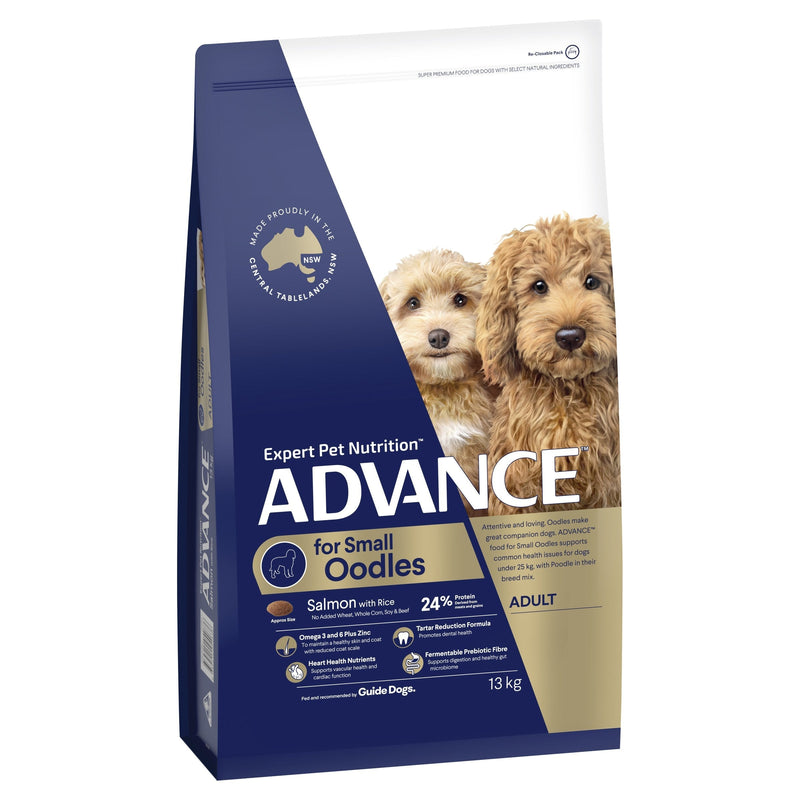 Advance Salmon and Rice Small Oodles Adult Dog Dry Food 13kg (+_+)-Habitat Pet Supplies