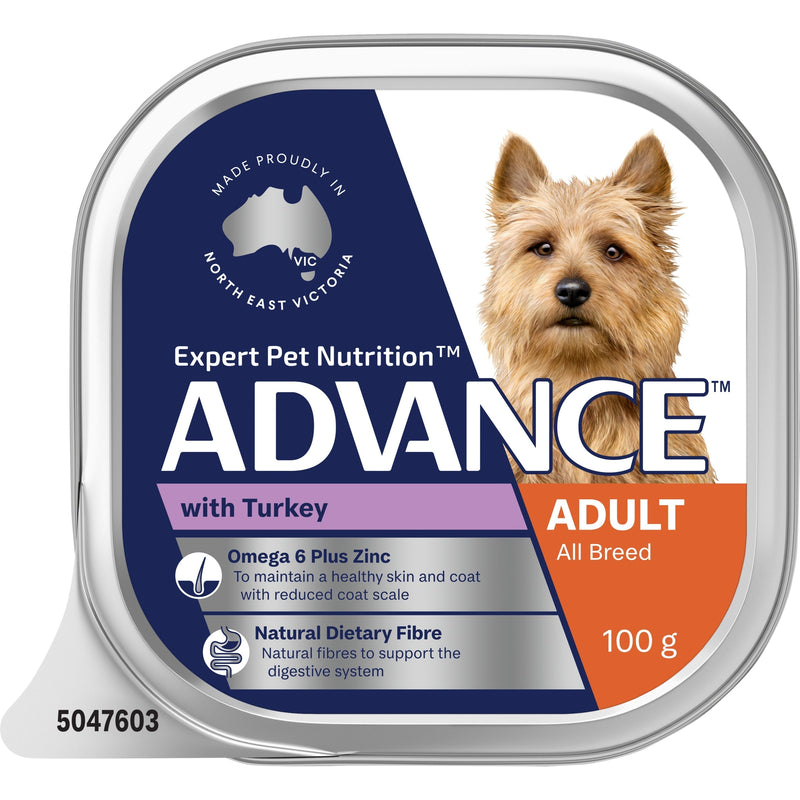 Advance Turkey All Breed Adult Dog Wet Food 100g x 12 (+_+)