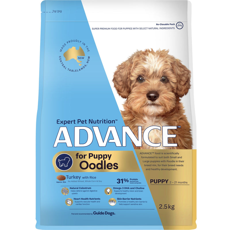 Advance Turkey and Rice Oodles Puppy Dry Food 2.5kg (+_+)-Habitat Pet Supplies