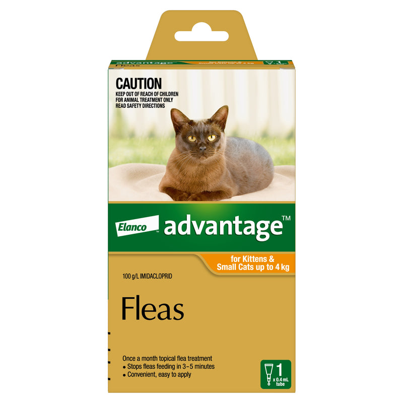 Advantage Flea Treatment for Cats 0-4kg Orange 1 Pack
