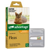 Advantage Flea Treatment for Cats 0-4kg Orange 1 Pack-Habitat Pet Supplies
