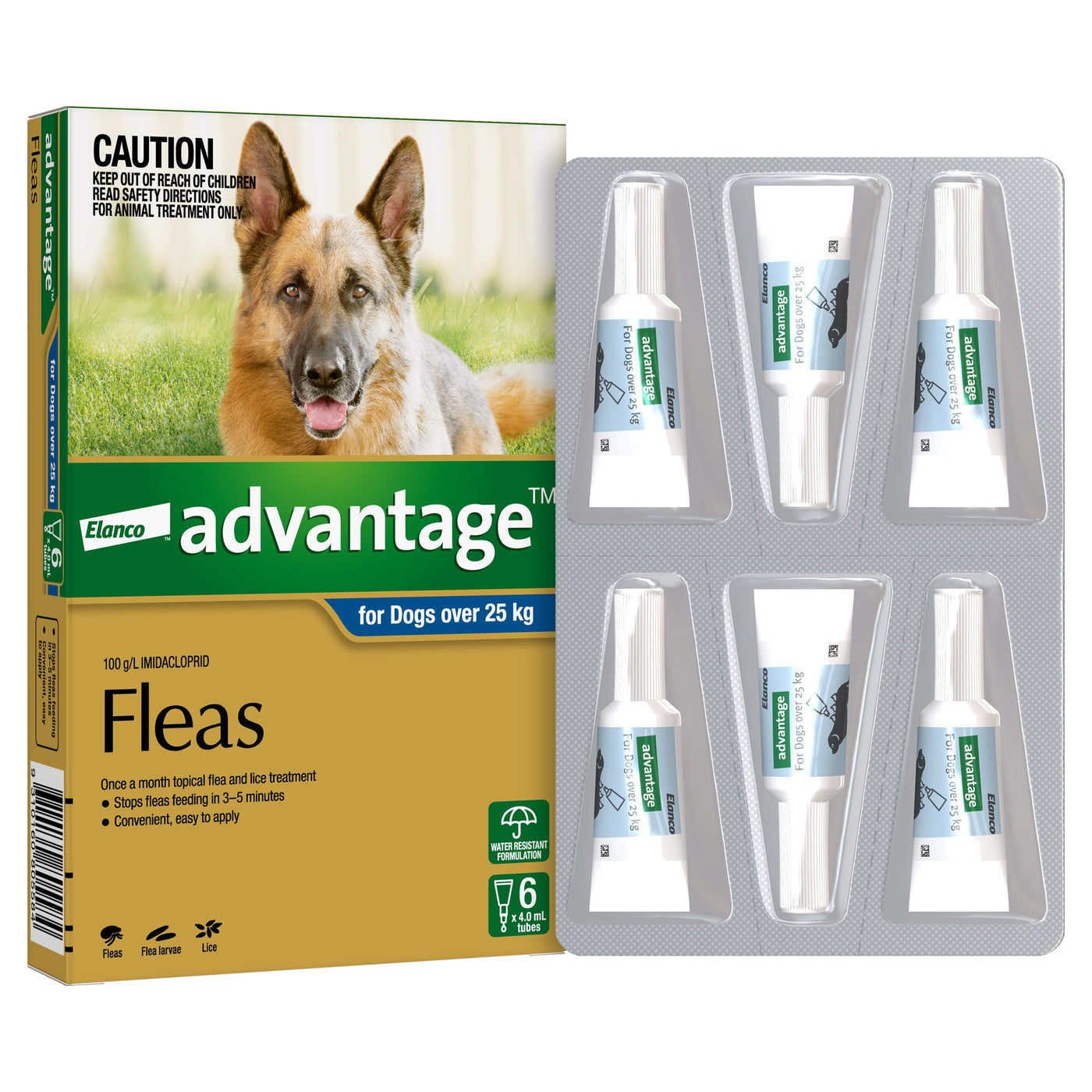 Advantage Flea Treatment for Dogs 25kg+ Blue Pack - Main Image