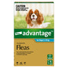 Advantage Flea Treatment for Dogs 4-10kg Aqua 4 Pack