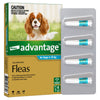 Advantage Flea Treatment for Dogs 4-10kg Aqua 4 Pack-Habitat Pet Supplies