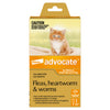 Advocate Flea Heartworm and Worm Treatment for Cats 0-4kg Orange 1 Pack
