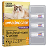 Advocate Flea Heartworm and Worm Treatment for Cats 4kg Purple 3 Pack-Habitat Pet Supplies