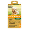 Advocate Flea Heartworm and Worm Treatment for Dogs 0-4kg Green 1 Pack