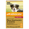 Advocate Flea Heartworm and Worm Treatment for Dogs 10-25kg Red 3 Pack
