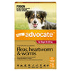 Advocate Flea Heartworm and Worm Treatment for Dogs 10-25kg Red 6 Pack