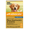 Advocate Flea Heartworm and Worm Treatment for Dogs 25kg Blue 3 Pack