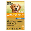 Advocate Flea Heartworm and Worm Treatment for Dogs 25kg Blue 6 Pack