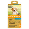 Advocate Flea Heartworm and Worm Treatment for Dogs 4-10kg Aqua 1 Pack
