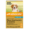 Advocate Flea Heartworm and Worm Treatment for Dogs 4-10kg Aqua 6 Pack