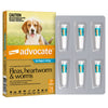 Advocate Flea Heartworm and Worm Treatment for Dogs 4-10kg Aqua 6 Pack-Habitat Pet Supplies