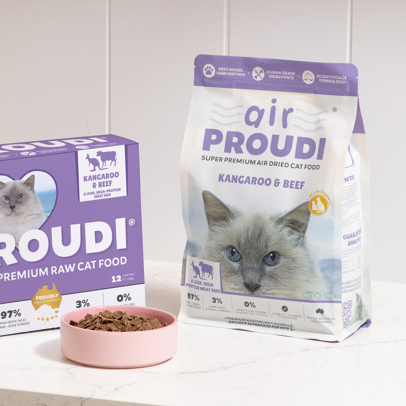 AirProudi Air Dried Cat Food Kangaroo and Beef 400g