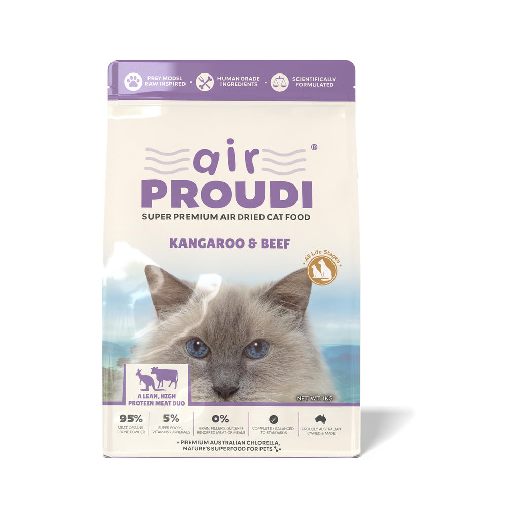 AirProudi Air Dried Cat Food Kangaroo and Beef 1kg-Habitat Pet Supplies