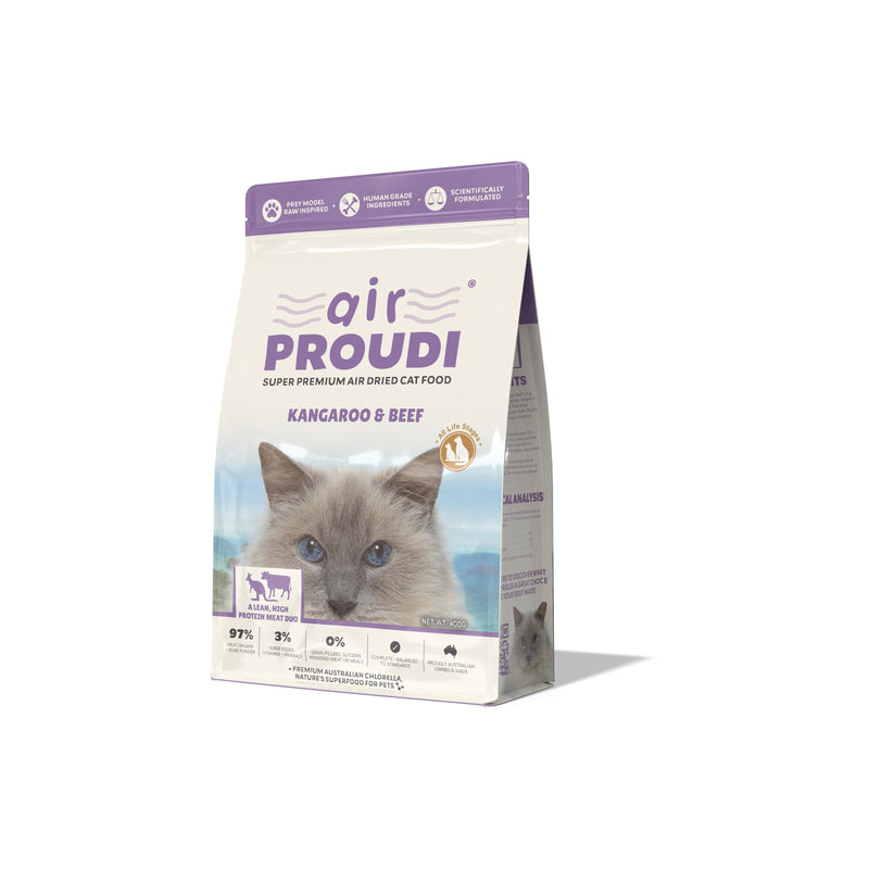 AirProudi Air Dried Cat Food Kangaroo and Beef 400g