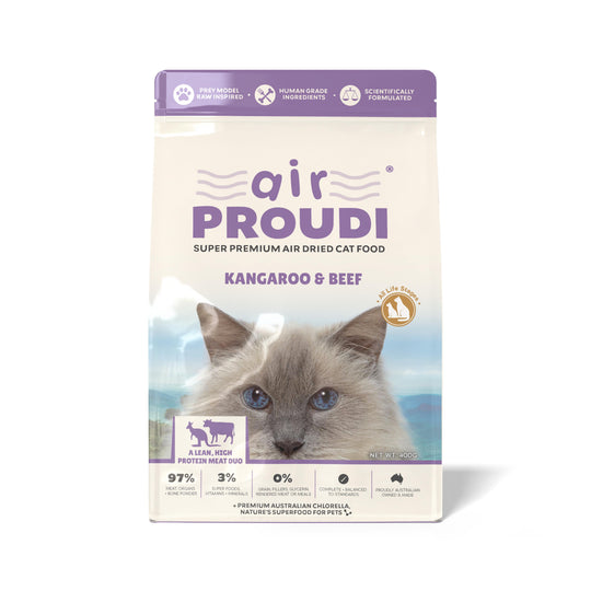 AirProudi Air Dried Cat Food Kangaroo and Beef 400g