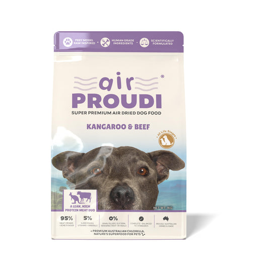 AirProudi Air Dried Dog Food Kangaroo and Beef 1kg