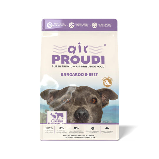 AirProudi Air Dried Dog Food Kangaroo and Beef 400g