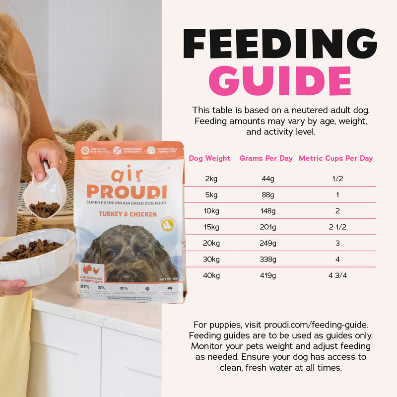 AirProudi Air Dried Dog Food Turkey and Chicken 400g