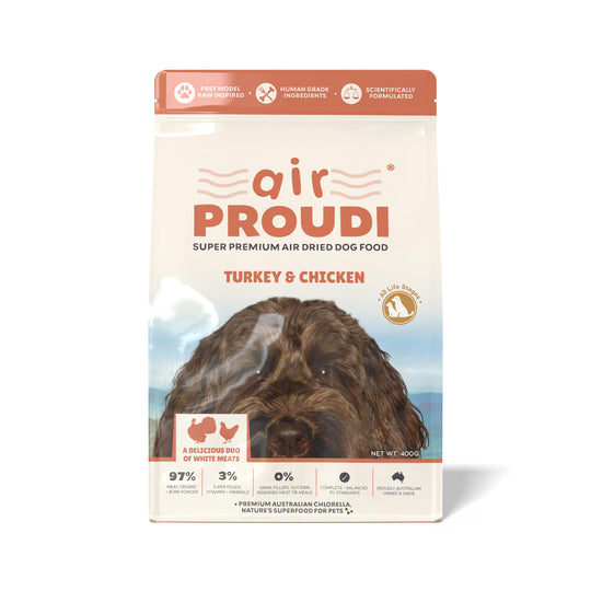 AirProudi Air Dried Dog Food Turkey and Chicken 400g