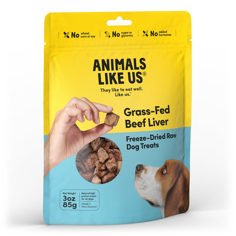 Animals Like Us Grass-Fed Beef Liver Freeze Dried Dog Treats 85g (+_+)