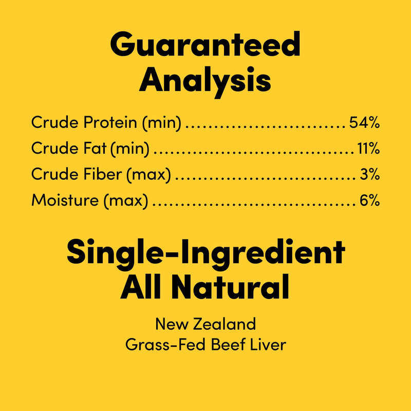 Animals Like Us Grass-Fed Beef Liver Freeze Dried Dog Treats 85g (+_+)