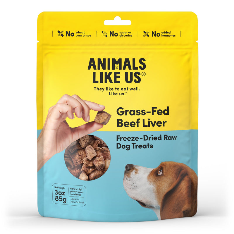 Animals Like Us Grass-Fed Beef Liver Freeze Dried Dog Treats 85g (+_+)-Habitat Pet Supplies
