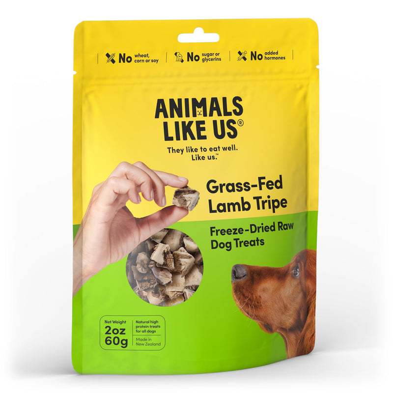 Animals Like Us Grass-Fed Lamb Tripe Freeze Dried Dog Treats 60g (+_+)