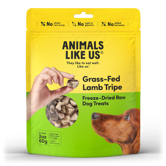Animals Like Us Grass-Fed Lamb Tripe Freeze Dried Dog Treats 60g