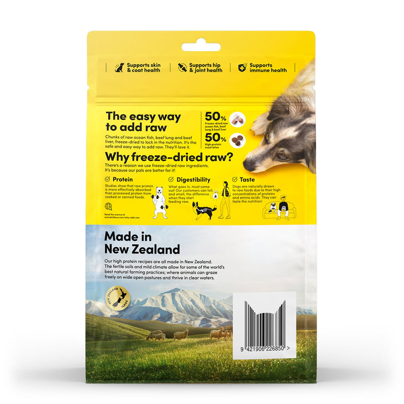 Animals Like Us RawMix50 with Freeze Dried Ocean Fish and Kibble Mix Dry Dog Food 340g (+_+)