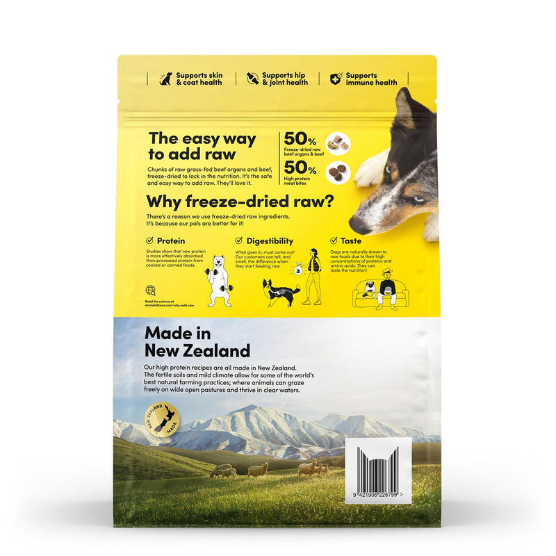 Animals Like Us RawMix50 with Grass-Fed Freeze Dried Beef and Kibble Mix Dog Food 1.8kg (+_+)
