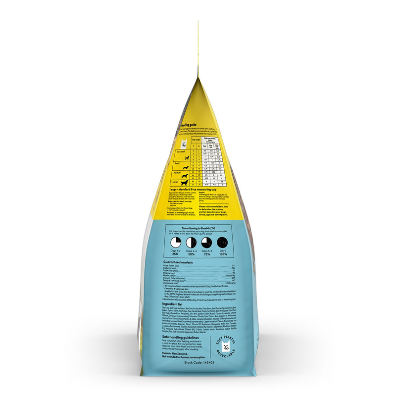 Animals Like Us RawMix50 with Grass-Fed Freeze Dried Beef and Kibble Mix Dog Food 1.8kg (+_+)