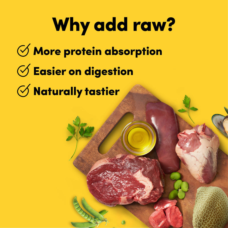 Animals Like Us RawMix50 with Grass-Fed Freeze Dried Beef and Kibble Mix Dog Food 1.8kg (+_+)