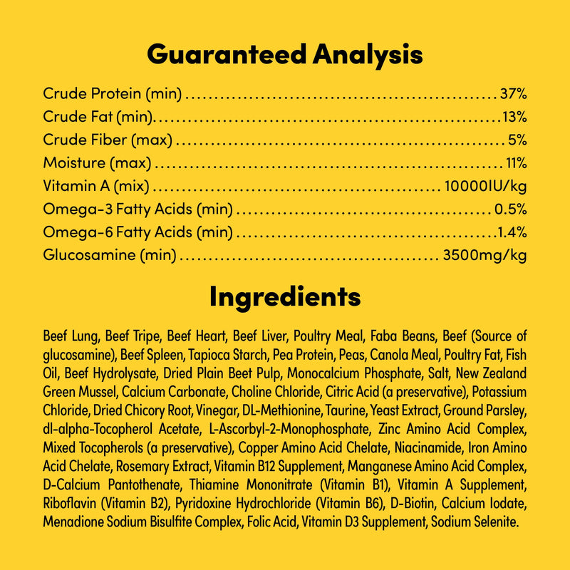 Animals Like Us RawMix50 with Grass-Fed Freeze Dried Beef and Kibble Mix Dog Food 1.8kg (+_+)