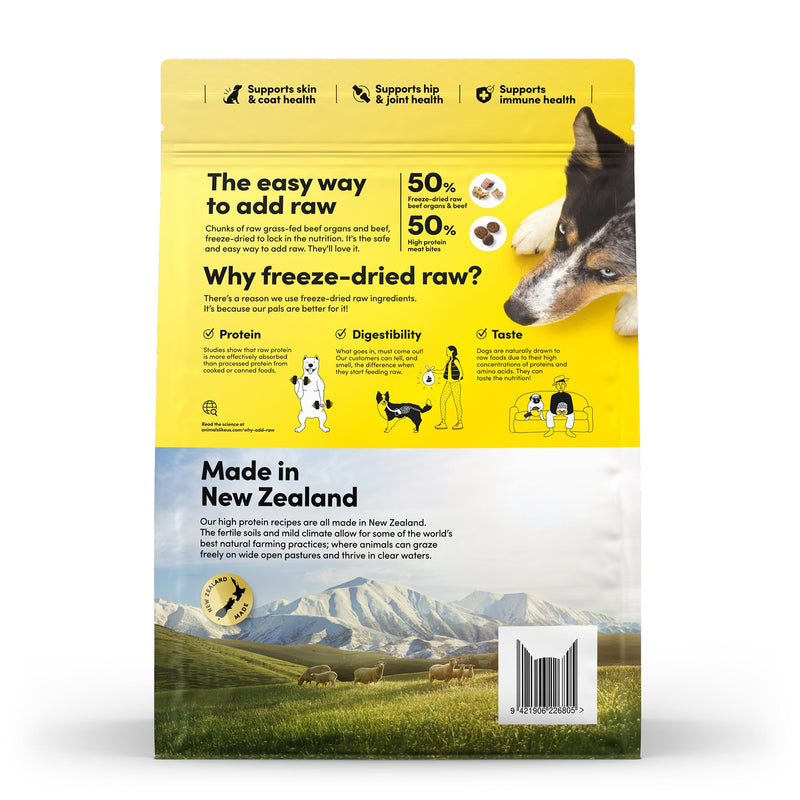 Animals Like Us RawMix50 with Grass-Fed Freeze Dried Beef and Kibble Mix Dog Food 3.6kg (+_+)