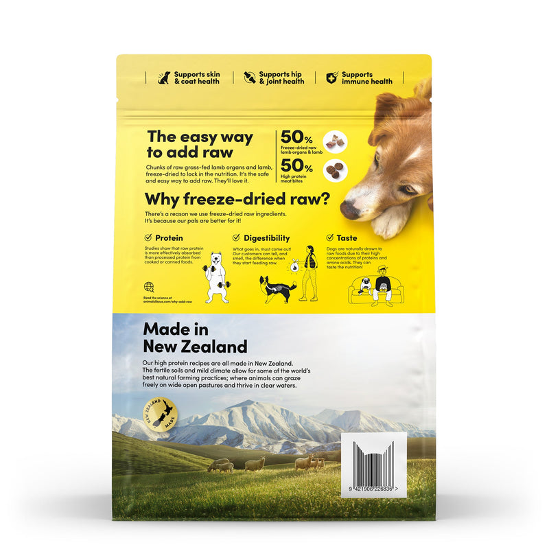 Animals Like Us RawMix50 with Grass-Fed Freeze Dried Lamb and Kibble Mix Dry Dog Food 1.8kg (+_+)