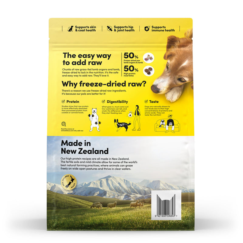 Animals Like Us RawMix50 with Grass-Fed Freeze Dried Lamb and Kibble Mix Dry Dog Food 3.6kg (+_+)