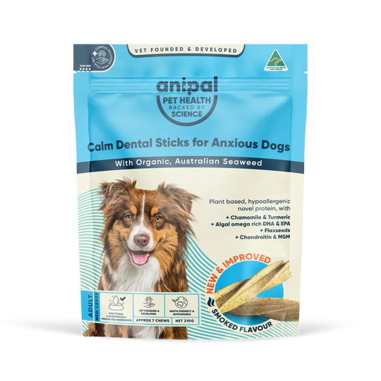 Anipal Calm Dental Sticks for Anxious Dog Treats 210g