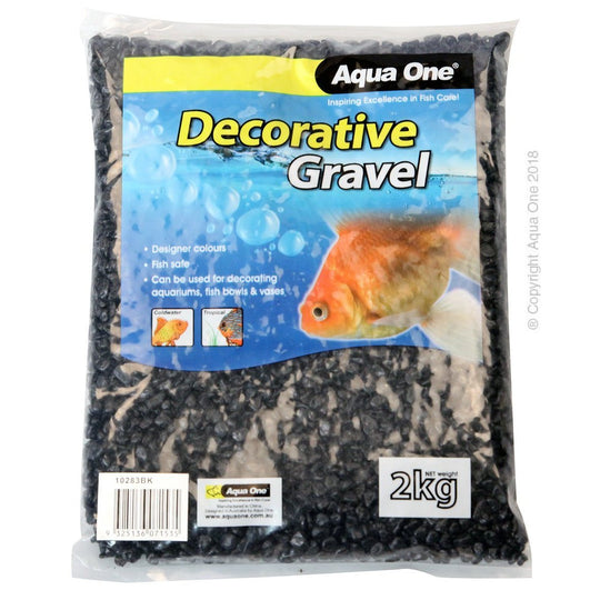 Aqua One Aquarium Gravel Black 2kg