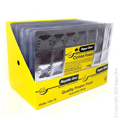 Aqua One Frozen Cichlid Food 110g Punch Out Pack-Habitat Pet Supplies