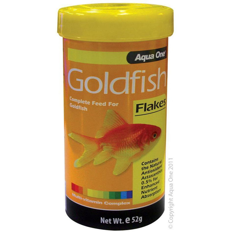 Aqua One Goldfish Flakes Fish Food 52g-Habitat Pet Supplies