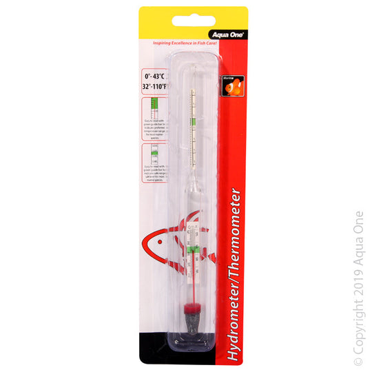 Aqua One Hydrometer Thermo Glass