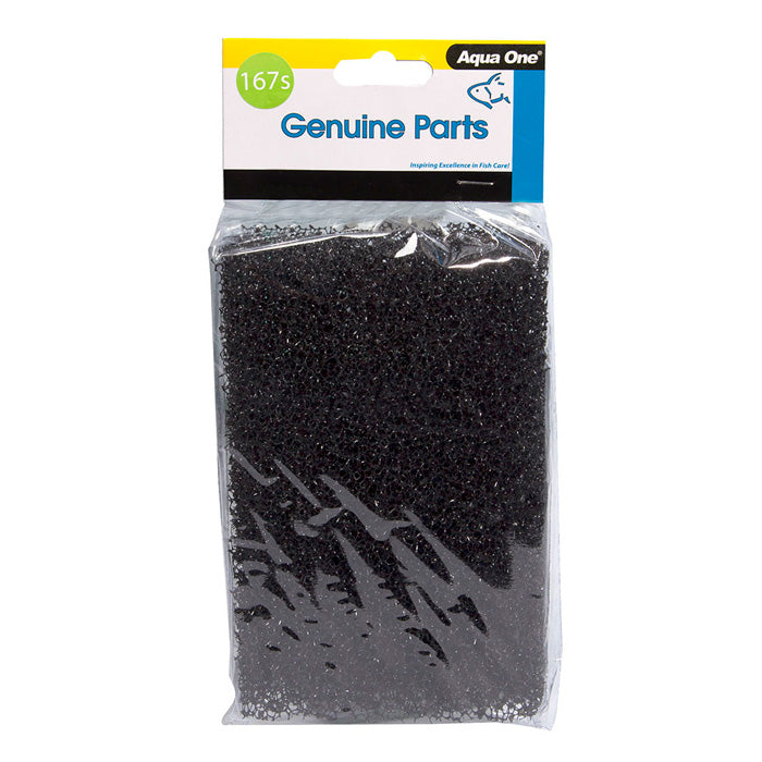 Aqua One Sponge Filter Cartridge 167S 2 Pack for Lifestyle 76 and 94-Habitat Pet Supplies