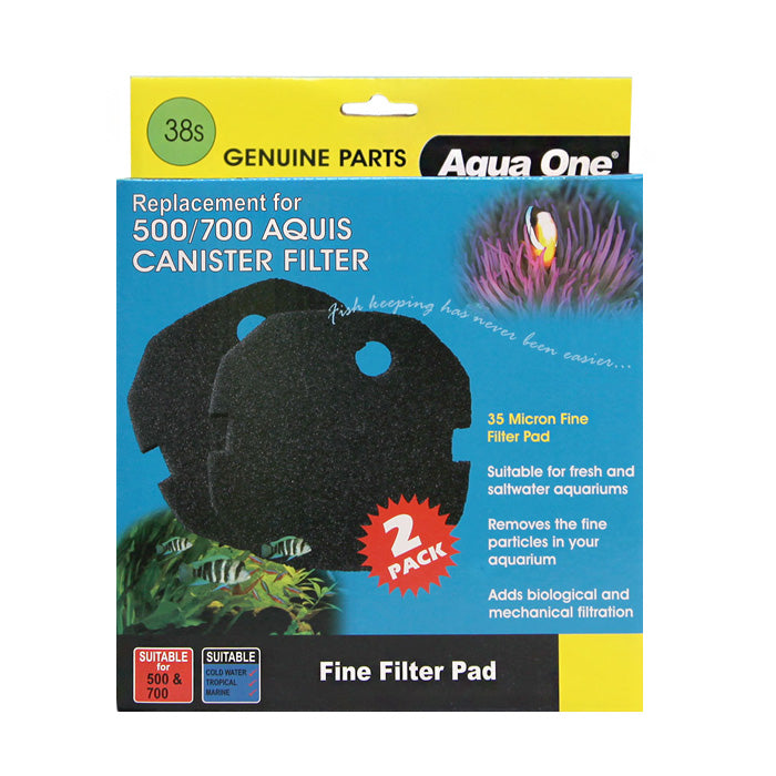 Aqua One Sponge Pad 500/700 Fine 38s-Habitat Pet Supplies