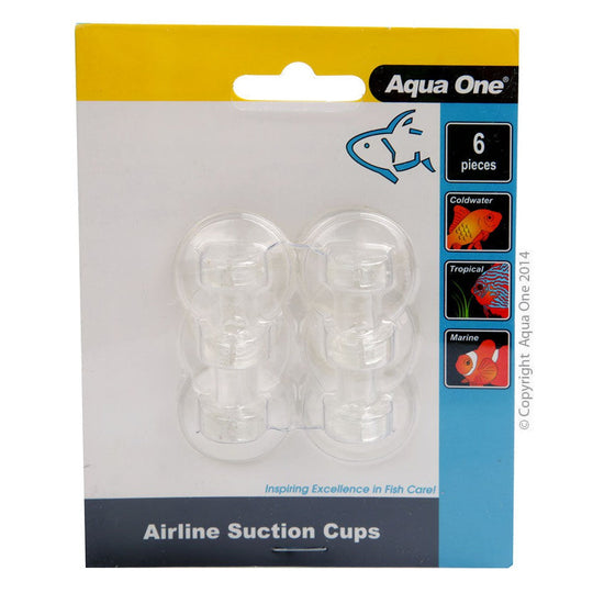 Aqua One Suction Cups Airline 6Pk