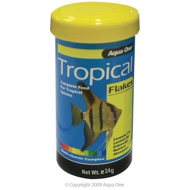 Aqua One Tropical Flakes Fish Food 24g-Habitat Pet Supplies