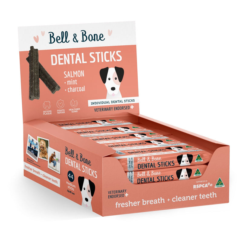 Bell and Bone Dental Stick Salmon Mint and Charcoal for Dogs 26g